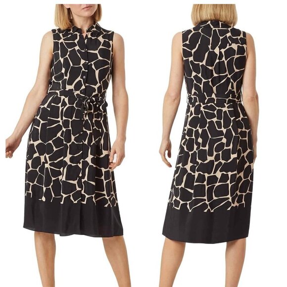 HOBBS Suzanna Print Sleeveless Shirtdress (US/10) - Picture 1 of 3